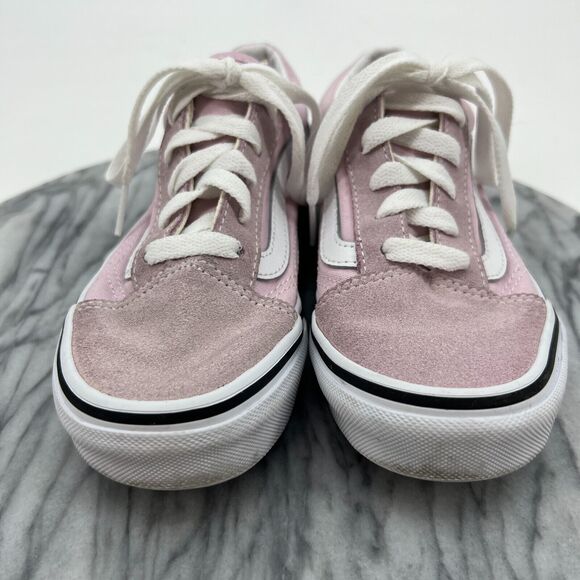 Vans Old Skool Sneakers Youth 2 Pink Suede & Canvas Low Top Skateboarding Shoes - Picture 2 of 12